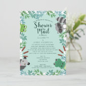 Schattige Swamp Critters Baby shower per post Kaart (Staand voorkant)