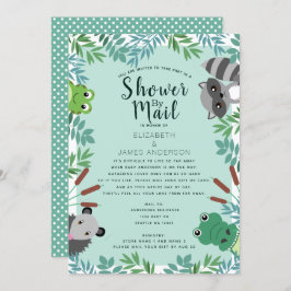 Schattige Swamp Critters Baby shower per post Kaart
