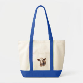 Schattige Sweet Baby Koe kalf Tote Bag