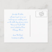 Schattige Sweet Beach Bruiloft Save The Date Brief Aankondigingskaart (Achterkant)