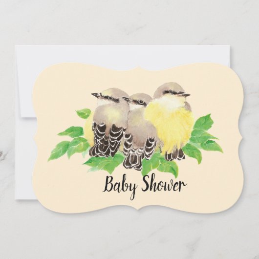 Schattige Sweet Bird Family Baby shower Kaart (Voorkant)