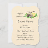 Schattige Sweet Bird Family Baby shower Kaart (Achterkant)