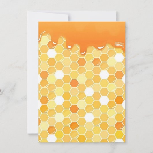 Schattige Sweet Little Honey Bee Girl Baby shower Kaart (Achterkant)