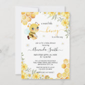 Schattige Sweet Little Honey Bee Girl Baby shower Kaart (Voorkant)