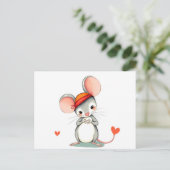 Schattige Sweet Mouse-Briefkaart Briefkaart (Staand voorkant)