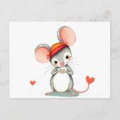 Schattige Sweet Mouse-Briefkaart Briefkaart (Voorkant)