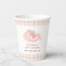 Schattige Sweet Pink Gingham Peach Baby shower