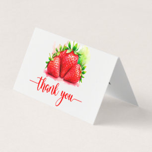 Schattige & Sweet Strawberry Baby shower Kaart