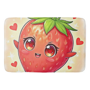 Schattige Sweet Strawberry Bliss Badmat