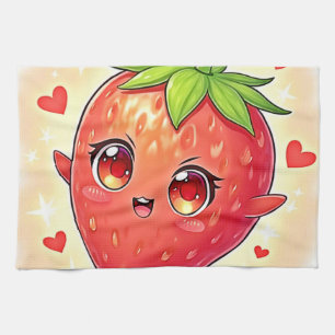Schattige Sweet Strawberry Bliss Theedoek