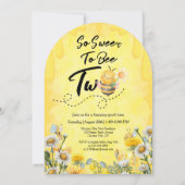 Schattige Sweet to Bee Twee Wilde bloemen 1e verja Kaart (Achterkant)