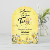 Schattige Sweet to Bee Twee Wilde bloemen 1e verja Kaart (Staand voorkant)