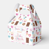 Schattige Sweet & Treats Baby shower Dank u Bedankdoosjes (Voorkant Zijde)