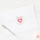 Schattige Sweet & Treats Feest Verjaardagsfeest Ronde Sticker (Envelop)