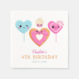 Schattige Sweet & Treats Feest Verjaardagsfeest Servet