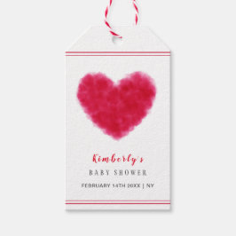 Schattige Sweetheart Lijst Valentijns Baby shower Cadeaulabel