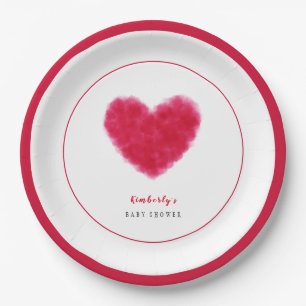 Schattige Sweetheart Lijst Valentijns Baby shower Papieren Bordje