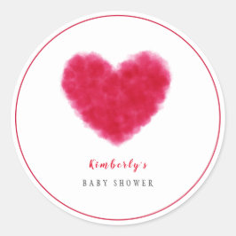 Schattige Sweetheart Lijst Valentijns Baby shower Ronde Sticker