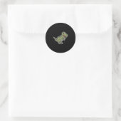 Schattige T-Rex Dinosaurus Sticker – Grappige Cart (Tas)