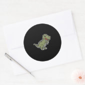Schattige T-Rex Dinosaurus Sticker – Grappige Cart (Envelop)