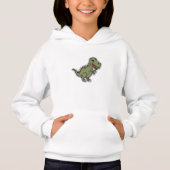 Schattige T-Rex Dinosaurus Sticker – Grappige Cart (Voorkant)