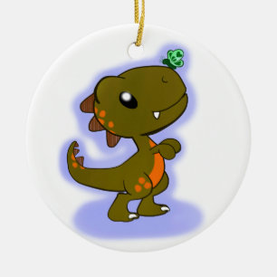 Schattige T-Rex Keramisch Ornament