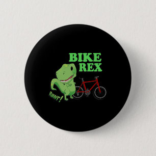 Schattige T-rex Mountainbike Dinosaurus . Mtb Biki Ronde Button 5,7 Cm