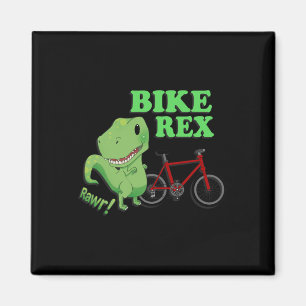 Schattige T-rex Mountainbike Dinosaurus . Mtb Fiet Magneet