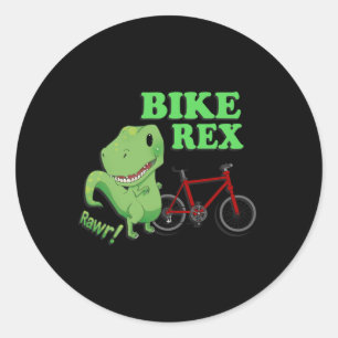 Schattige T-rex Mountainbike Dinosaurus . Mtb Fiet Ronde Sticker