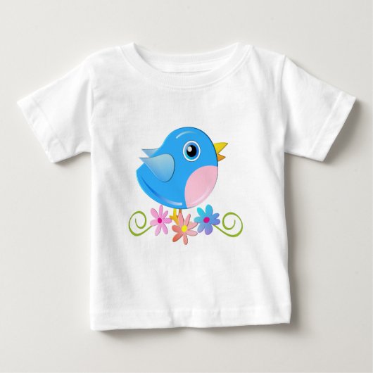 Schattige T-shirt met Blue Baby Bird (Voorkant)