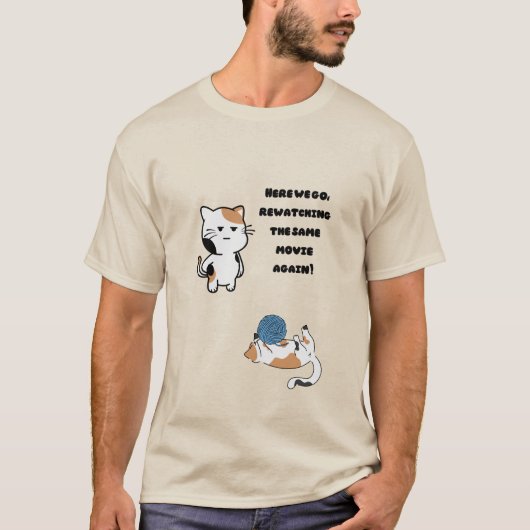 Schattige T-shirt met kattengrapjes (Voorkant)