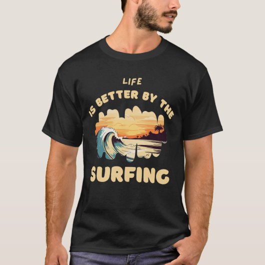 Schattige T-shirt met surfdesign (Voorkant)