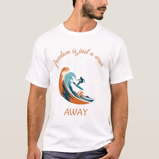 Schattige T-shirt met surfdesign (Voorkant)