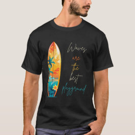 Schattige T-shirt met surfdesign