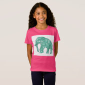 Schattige T-shirt voor een meisje met een patteree (Voorkant volledig)