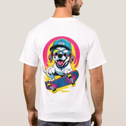 Schattige T-shirt voor honden: een perfect cadeau  (Achterkant)