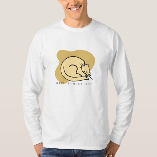 Schattige T-shirt voor slapende katten – Minimalis (Voorkant)