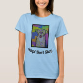 Schattige t-shirt voor vrouwen met kleurrijke hond (Voorkant)