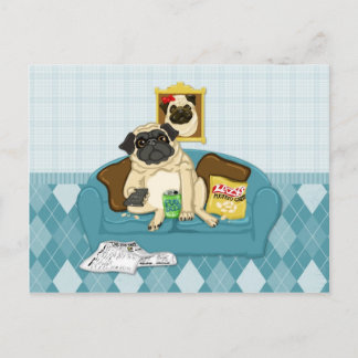 Schattige T - shirts van Couch Pugtato, cadeaus Briefkaart