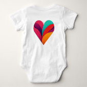 Schattige taart & liefde Ontwerp voor Romper (Achterkant)