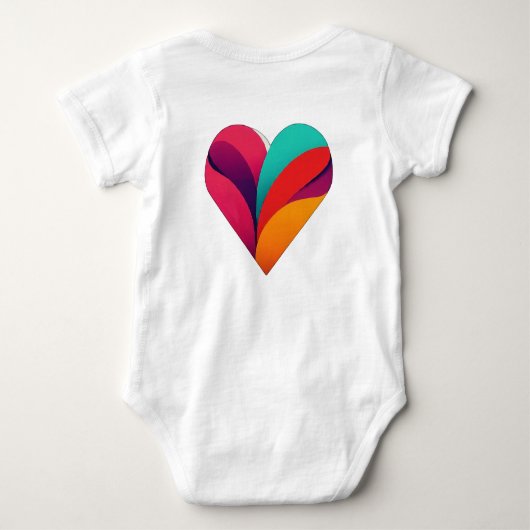 Schattige taart & liefde Ontwerp voor Romper (Achterkant)