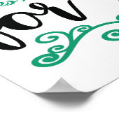 schattige taart-tijd poster (Hoek)