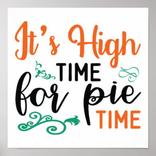 schattige taart-tijd poster