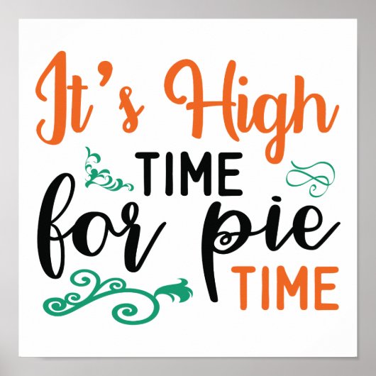 schattige taart-tijd poster (Voorkant)