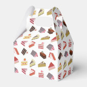 Schattige taart variëteitspatroon bedankdoosjes (Achterkant)