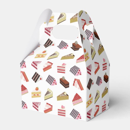 Schattige taart variëteitspatroon bedankdoosjes (Achterkant)