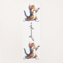 Schattige Tabby Cat Yoga Mat