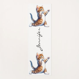 Schattige Tabby Cat Yoga Mat