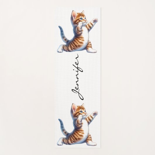Schattige Tabby Cat Yoga Mat (Voorkant)