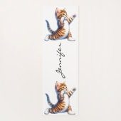 Schattige Tabby Cat Yoga Mat (Achterkant)